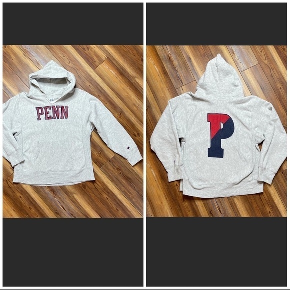 Champion Reverse Weave Pennsylvania PENN University Hoodie Sweatshirt - Picture 2 of 9
